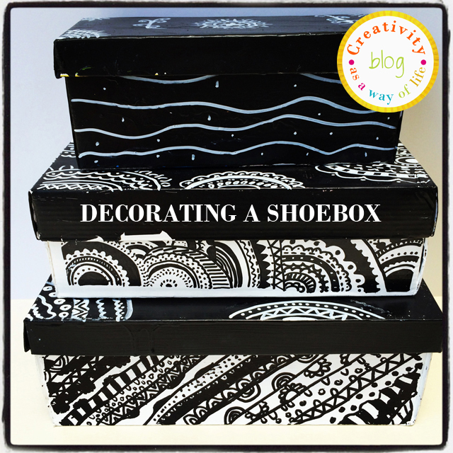 Decorating a shoebox 